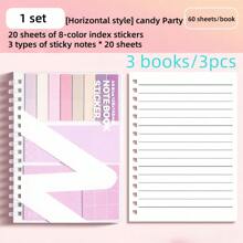 Imágenes de documentos Cuaderno con hojas, notas extendidas, múltiples combinaciones y funciones, adecuado para estudiantes, adhesivo resistente, muy conocido en Internet, hojas sueltas Cuaderno de expansión Notas adhesivas, para útiles escolares, de vuelta a la escuela