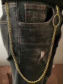 1pc Multi-Layer Metal Body Chain, Gothic Punk Y2K Style Accessory For Men, Suitable For School, Halloween And Other Occasions - Multicolor - View 12