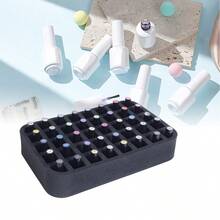 30/40/42/60格可拆卸泡沫收纳盒，可容纳30瓶15毫升（0.5盎司）指甲油或精油，中空槽设计需要底部支撑，化妆品旅行洗漱用品收纳包，大容量化妆包，圣诞礼物，收纳袋，礼品袋/手提袋，化妆品收纳盒，迷你收纳袋，大容量收纳袋，圣诞礼物，创意女士礼物，收纳袋，化妆包，旅行必备 - 黑色 - 查看 17