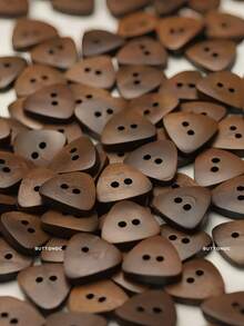 10/20/30 piezas Botones de madera triangulares, color café - Doble agujero (17mm) Decorativos, Usados para suéteres, chaquetas, cárdigans, bufandas, sombreros, ropa infantil, manualidades DIY, decoración, costura y productos de punto - Multicolor - Ver 6