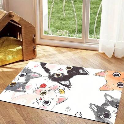 Diseño con patrón de gato lindo, lavable y fácil de limpiar, adecuado para perros y gatos, regalo ideal para dueños de gatos y perros