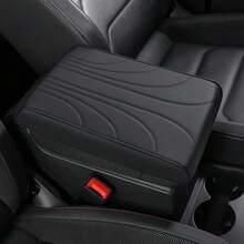 1pc PU Leather Armrest Box Pad, Thick Sponge, Soft & Comfortable, Minimalist Design, Car Interior Storage, Anti-Slip & Wear-Resistant - Multicolor - View 9