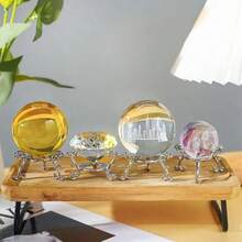 1 Stück eleganter Kristallkugelständer - moderner Eisen-Dreifuß Präsentationshalter für 3-7cm Kugeln, ideal für Hochzeitsdekoration und Heimdekoration, tolles Geschenk, Kristall-Präsentationsständer