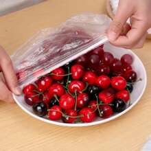 100-500 Uds cubierta desechable para alimentos envoltura de plástico elástica tapas de calidad alimentaria cubierta de zapato tocados de ducha bolsa de ahorro de alimentos frescos cubierta antipolvo - Conjunto B - Ver 2