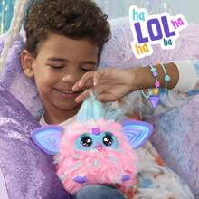 Hasbro Furby Cotton Candy, 15 Fashion Accessories, Interactive Plush Toys For 6 Year Old Girls & Boys & Up, Voice Activated Animatronic, Pink & Blue