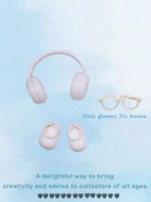 3pcs Doll Plastics Headphones Glasses Shoes For Labubu, Perfect DIY Fashion Gift Set For Teens, Students, Teachers, Bridesmaids & Friends | Ideal For Festivals, School Events, Holidays, Halloween, Autumn & Winter Celebrations, Christmas Decorations & Gifts | Great For Summer Vacations, Back To School, Outdoor Travel, Weddings, Family Trips & Travel Essentials (Doll Not Included)