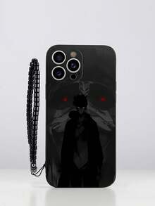 1 个黑色 TPU 深色动漫元素图案防震全覆盖手机壳和 1 个黑色串珠腕带，兼容 /Android/OPPO 手机，例如 16 Pro Max、Galaxy A51 4G、Galaxy A52、Galaxy S23 Ultra、Galaxy A13 4G、Galaxy S22 Ultra、OPPO A54、Galaxy A54、Galaxy A04E、Galaxy A34、Galaxy S25 Ultra 5G、Redmi Note 13、Galaxy A14、Galaxy A32 4G - 彩色 - 查看 3