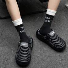 New Detachable Clogs, Summer Outdoor Non-Slip EVA Closed Toe Slippers, Beach Sandals - Dark Grey - View 5