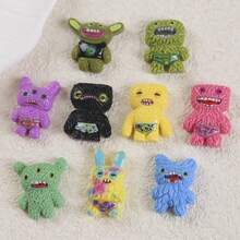 2pcs/5pcs/7pcs/9pcs Funny Snarling Monster Fridge Magnets, Cartoon Ugly Cute Resin Creature Refrigerator Stickers, Creative Kitchen Locker Decor, Cool Gift For Boys Kids Teens