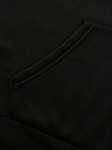 Y2K Mixed Emotions Blue "Rhinestone" Print,250g Polyester Men's And Women's Clothing Casual And Cozy Hoodies Leyo,  Long Sleeve Hooded Sweatshirt, Casual Versatile Top For Autumn Winter - 黑色 - 查看 4