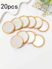 1pc/5pcs/10pcs/20pcs/68pcs Wooden Round Small Mirrors, Cute Portable Makeup Mirror For Handbag, Travel,Cheap,Stocking Stuffers,Makeup,Makeup Tools,Cheap Stuff,Gifts,Gifts For Women,Christmas Gifts - Multicolor - View 8