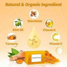 Lemon Turmeric Cookie Soap, Lemon Turmeric And Cookie Soap, Turmeric Spot Soap, Suitable Face And Body, Suitable All Skin Types