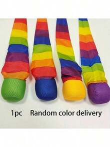 1 件 - 全新 2025 柔软彩虹游戏球，带彗星尾巴，23.6 英寸，儿童室内/室外运动玩具，趣味抛掷礼物，派对礼品，派对礼品 | 彩虹游戏球，色彩鲜艳