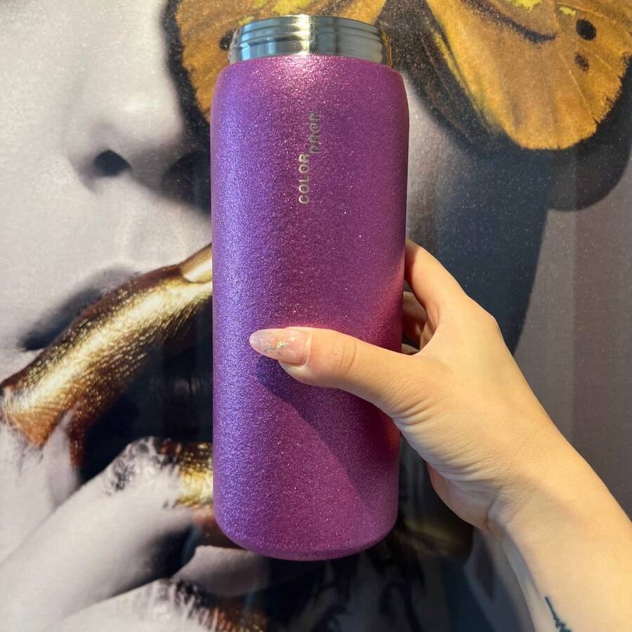 32 Ounces New Original Insulated Stainless Steel Water Bottle With Straw, Sports Water Bottle, Insulated Stainless Steel Cup With Straw, Convenient To Carry Water Bottle - 紫色 - 查看 1
