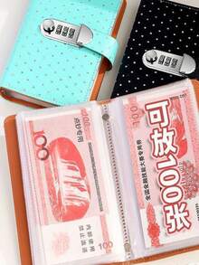 6-Color Password Lock Piggy Bank! Transparent Layer Holds Cash, Coins & Bills, Stylish INS-Inspired Colorful Savings Notebook, Perfect Gift For Girlfriend/Best Friend