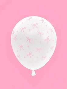 60/30/15/3Pcs 12inch Pink Latex Bow Balloons For Bachelorette Decorations, Bow Theme Birthday Party, Bridal Engagement Decor, Coquette Cute Supplies