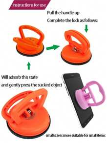 Dent Puller, Car Dent Remover Puller, Car Dent Removal Tool Kit With Handle Lifter, Heavy Duty Car Dent Remover, Suction Cup Dent Puller And Paintless Dent Repair Kit For Car Body Dents, Glass And Tile, Men Tool