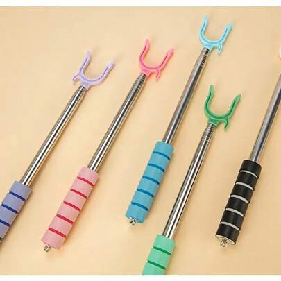 1pc Stainless Steel Retractable Clothes Hanger, Mini Collapsible Drying Rack With Expandable Design, Convenient For Hanging Clothes And Laundry Line