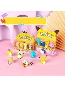 pokemon 8 قطع مجموعة أقلام محو بتصميمات بوكيمون، أشكال حيوانات ومخلوقات متعددة، مواد مناسبة لقرطاسية الطلاب والهدايا والجمع، ألوان زاهية، عملية