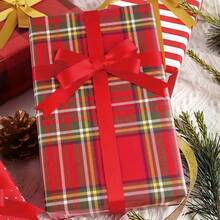 (Folded Packaging, Not Rolls)6-Pack Premium Christmas Wrapping Paper - Snowflake & Red Plaid Patterns For Holiday Gifts, Perfect Christmas Choice - Multicolor - View 2