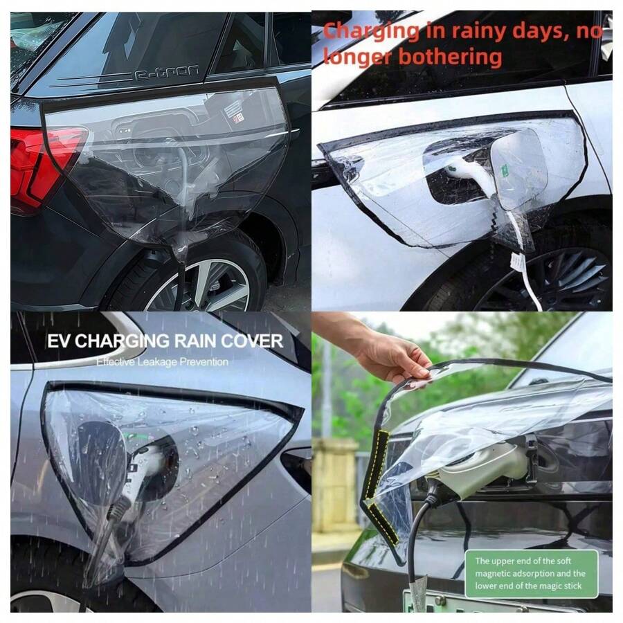 1/2 piezas Cubierta impermeable para pistola de carga de vehículo eléctrico, estuche protector a prueba de polvo para puerto de carga, adecuado para varios modelos de pistolas de carga, accesorio de equipo de carga de automóvil duradero e impermeable