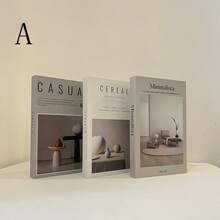 2 件/3 件简约仿书装饰，时尚装饰仿书，摄影道具书