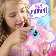 Hasbro Furby Cotton Candy, 15 Fashion Accessories, Interactive Plush Toys For 6 Year Old Girls & Boys & Up, Voice Activated Animatronic, Pink & Blue