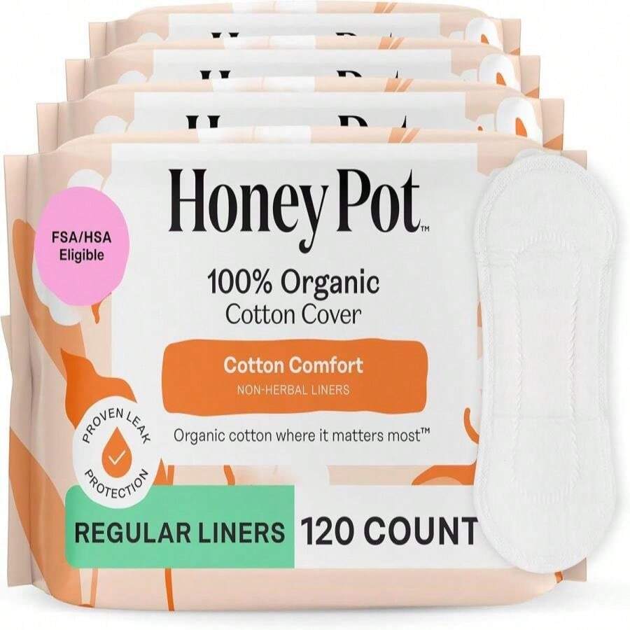 The Honey Pot Company - Sanitary Pads For Women - Non-Herbal Overnight W_Wings - Organic Cotton Cover, &Amp; Ultra-Absorbent Pulp Core - Feminine Care - FSA &Amp; HSA Eligible - 12 Ct - ColourH - 查看 1