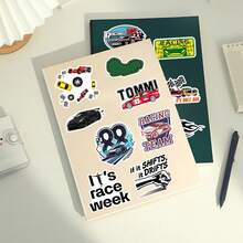50pcs Cartoon Extreme Sports Racing Competition Sports Event Decorative Stickers For Cups, Scrapbooking, DIY - Multicolor - View 9