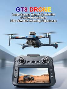 CASRRA The Multi-Functional Drone GT8 With A Camera Is Equipped With A Large-Screen Remote Control For Real-Time Viewing Of The Flight Route, Taking Photos And Videos To Record Life. The Brushless Motor Provides Even Stronger Power. Optical Flow Hovering Flight Is More Stable For Beginner Drones. Economical Drones. Aerial Photography Drones, Wonderful Holiday Gifts