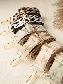 图案提花可拆卸可调节宽肩带，适用于包袋制作和改造、相机改造、乐器配件、斜挎包、手提包、旅行包、腰包、相机包替换肩带、旅行配件，适合作为男女礼物、周年纪念、生日、答谢礼物 - 彩色 - 查看 3