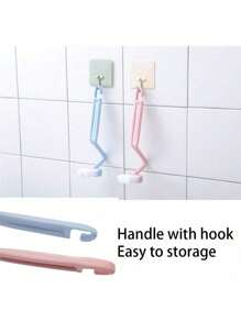 1pc V-Shaped Toilet Brush: 1pc V-Shaped Toilet Brush, Small Toilet Brush, No Dead Angle Cleaning Brush, Household Bathroom Toilet Cleaning Tool, Can Rotate Toilet Bend, Wall Mounted (Random Color)