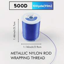 Kit de reparación de caña de pescar, suministros todo en uno para ojales de caña de pescar con kit con guías de acero inoxidable para cañas de spinning/casting - Kit de roscas - Ver 7