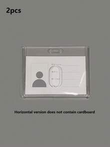 5pcs Acrylic Clear Plastic Card Protector, Transparent Id Card Protector, Photo Protector, Office Supplies Student Lunch Transportation (Cards Not Included) Card Holder Wallet Business Card Holder Credit Card Holder Id Card Holder Women Women Men Card Wallet - Clear - View 15