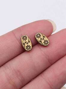 25pcs/Set Flower Detail DIY Jewelry Accessory Valentines - Bronze - View 3