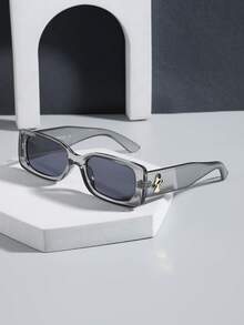 1 par de gafas casuales de moda rectangulares negras de acrílico para hombres, adecuadas para vacaciones, salidas y uso diario - Multicolor - Ver 15