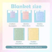 1pc Customizable Photo Print Flannel Blanket - Personalized Wool Blanket With Printed Design, Machine Washable, Soft All-Season Bedspread, Suitable For Couples, Anniversary, Wedding, Valentine's Day Gift, Modern Home Decor, Personalized Throw, Best For Christmas, Simple, Custom, Personalized, Unique, Ideal Gifts For Him, For Anniversaries, For Valentine's Day, For Graduation, For Father's Day, For Weddings, For Housewarming, Sofa, Bed, Car, Tea Room, Bedroom, Bathroom, Living Room, Dining Room - Multicolor - View 3