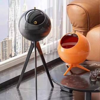 1-Piece High-Legged Trash Can, High-End Light Luxury Trash Can, Blow-Free Trash Can, High-End Living Room, Bedroom And Kitchen Mobile Storage Bucket, Large-Capacity Storage Rack And Garbage Rack, Creative Display Item, Great Home Storage Item