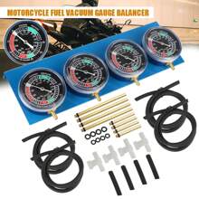 For 2/4 Cylinder Motorcycle Carburetor Carb Synchronizer Kit Ignition Tester Balancer Test Gauges Set Motorbike Diagnostic Tools - Blue - View 1