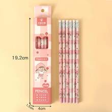 1pc (10 Packs) With Eraser Pencil Cartoon Eraser Pencil Cute Cartoon Pencil For School, Office, Student Gift - Multicolor - View 13