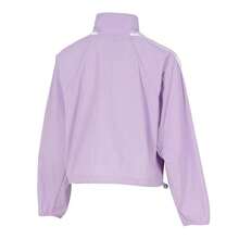 Adidas S LW JKT 女士梭织宽松夹克/外套，运动休闲装，健身运动 KC0182 - 粉洋李紫/白色 - 查看 2