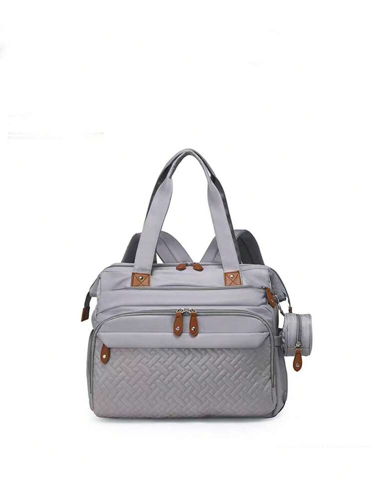 Portable Handbag Backpack Diaper Bag, Large Capacity Mommy Bag For Outdoor Use - Multicolor - View 4