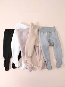 1 pieza Mallas térmicas forradas de felpa gruesa para niños, leggings resistentes y versátiles para uso en invierno por debajo de 5°C