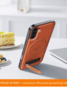 新品上市（手机支架保护壳）豪华防护手机壳，带防尘孔和加厚边缘，兼容三星 Galaxy S24 Ultra/S24 Plus/S24/S23 Ultra/S23 Plus/S23/S22 Ultra/S22 Plus/S22/S21 Ultra/S21 Plus/S21 FE/S23 FE/S20 Ultra/S20 Plus/S20 FE，防水防震防摔防刮。 - 棕色 - 查看 6