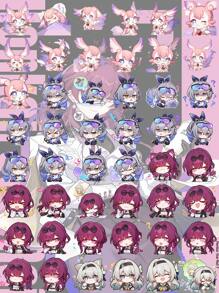 54pcs Cute Honkai: Star Rail Game Stickers, DIY Decorative Stickers For Water Bottles, Stationery, Computers