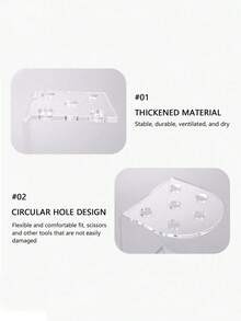 5/6 Holes Transparent Acrylic Scissor Holder Desk Organizer Rack For Hairdressing Salon, Barber Shop - Multicolor - View 5