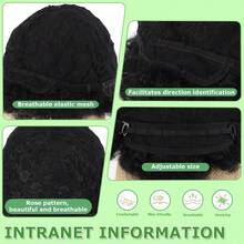 A Piece Synthetic Short African Fluffy Wig,Women's Large Elastic Soft Short Daily Party Wig For Party Halloween Daily Cosplay Wear
