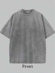 'Son Of God' Print T-Shirts For Men And Women, 100% Washed Cotton, Cotton T-Shirt, Gift Idea, Y2K Clothing, Funny Print T-Shirt For Unisex, Streetwear - 灰色 - 查看 10