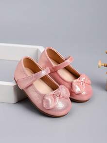 Cute Bow Decor Girls' Flats, Autumn/Winter - Pink - View 4