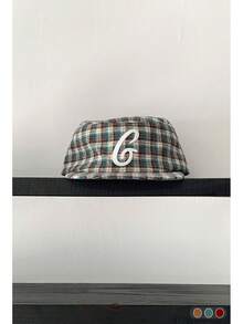 1pc Soft Top Flat Bill Hat, Retro Skateboard 5-Panel Cap, Women Camouflage Brim Hat, BiteBerry Original New American Letter Contrast Color Corduroy Plaid Baseball Cap, Unisex Fashion Casual Versatile Sun Hat, Outdoor Street Skater Hippie Chicks Style Cap - Multicolor - View 17